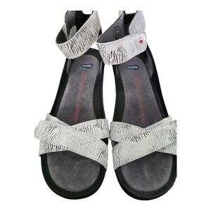 Wolky Women Do Sandals Leather Adjustable Straps Hidden Wedge Open Toe, Size 7
